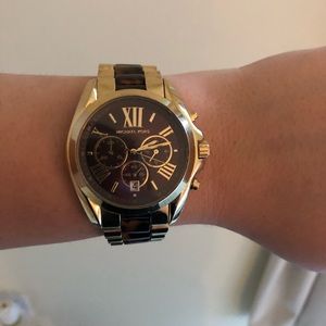 Michael Kors Gold and Tortoise shell Watch